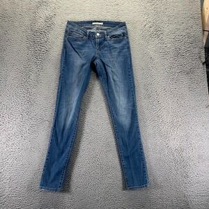 Levi's 711 Jeans Womens 27x30 Blue Cotton Denim Skinny Faded Workwear Travel